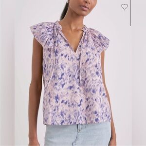 Rails Karysa print print ruffle top sz small